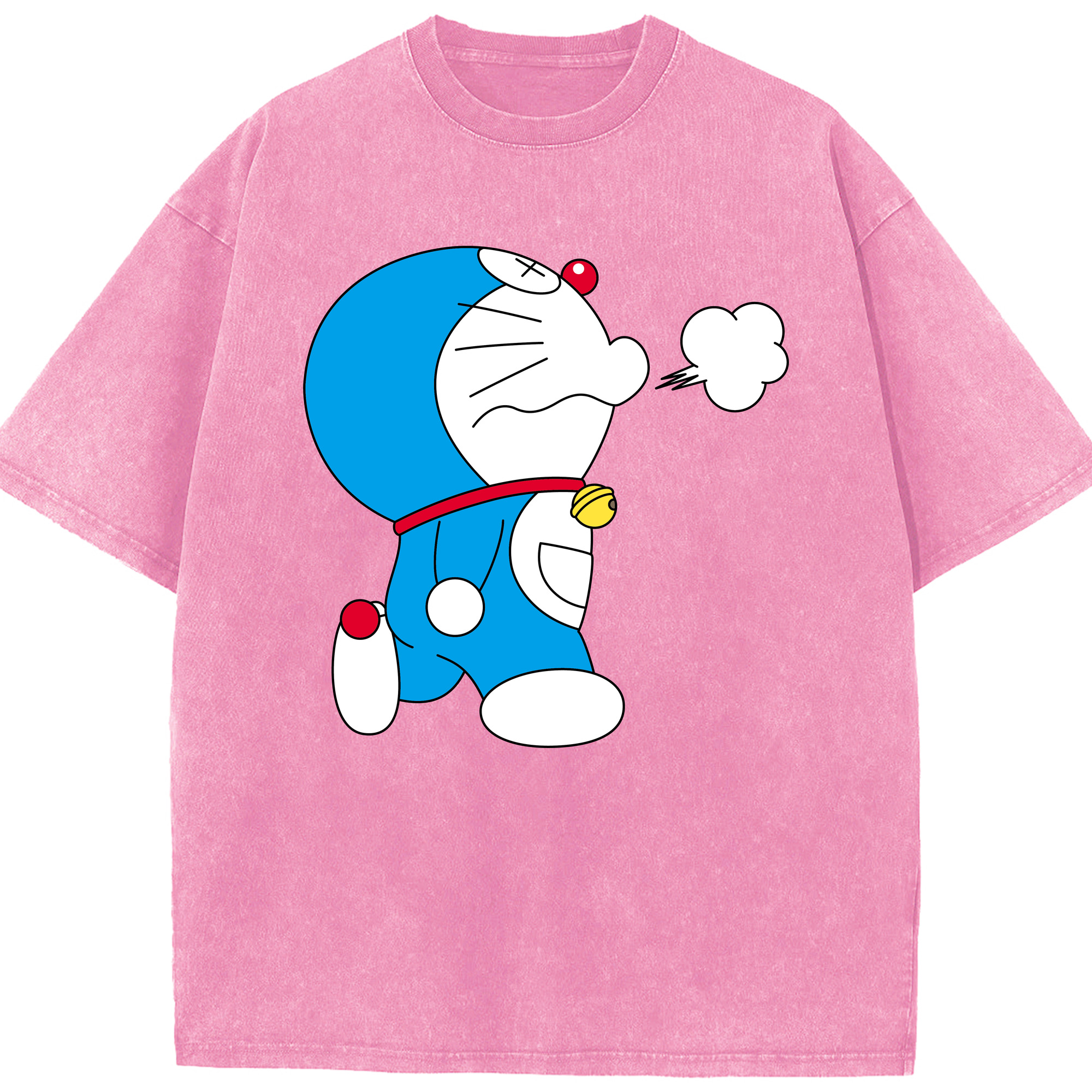 （画像用） ドラえもん Doraemon 綿100% ヴィンテージ風 半袖Tシャツ（フロントプリント）